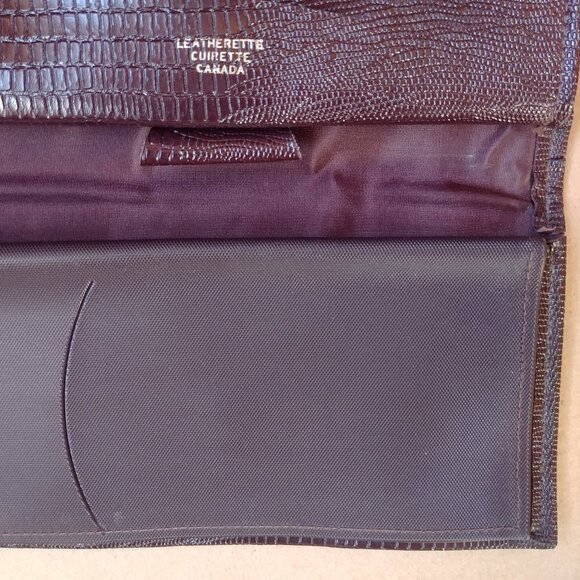 Vintage Leatherette Canada dark brown snakeskin leather wallet - Picture 14 of 14